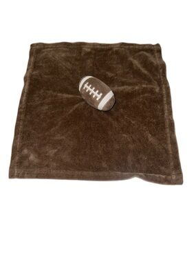 Baby Essentials Brown Football Baby Lovey Security Blanket